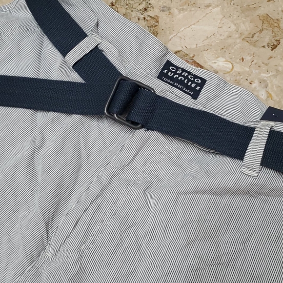 Trilogy Mens belted cotton shorts - Picture 3 of 8